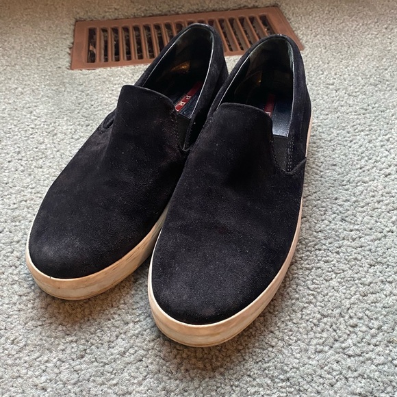 Prada Suede Slip On Sneakers - Picture 2 of 8